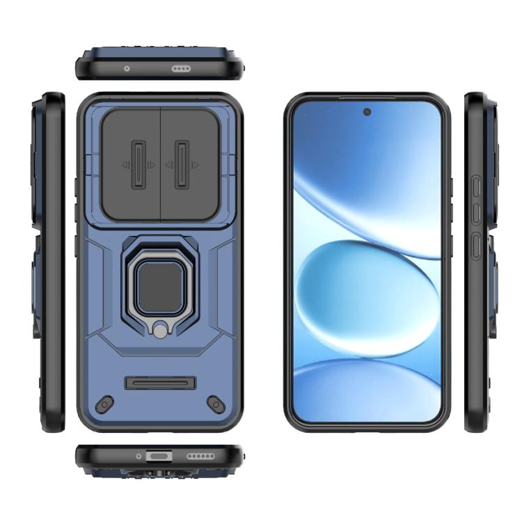For Redmi Note 15 Pro+ 5G Global 163.3mm Sliding Camshield TPU + PC Shockproof Phone Case with Holder