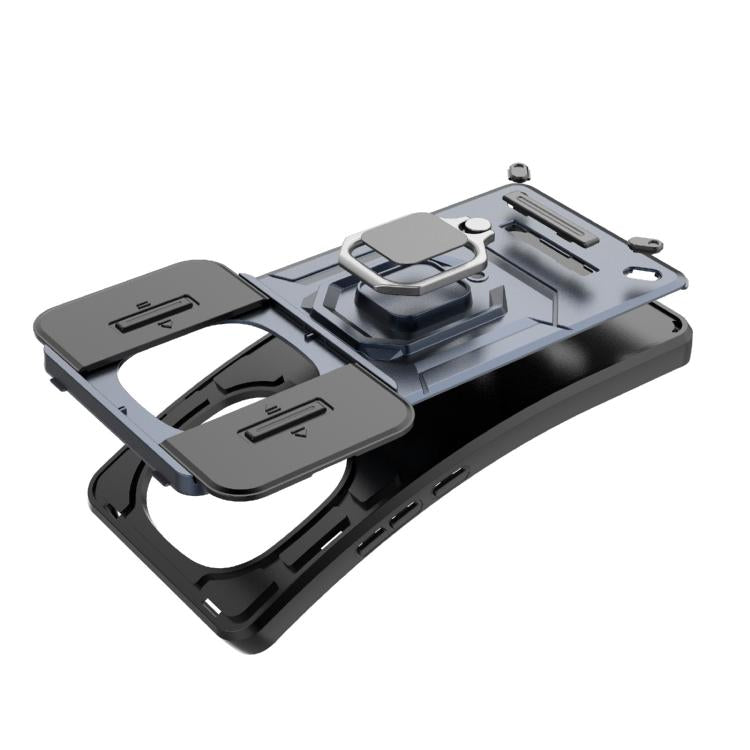 For Redmi Note 15 Pro+ 5G Global 163.3mm Sliding Camshield TPU + PC Shockproof Phone Case with Holder