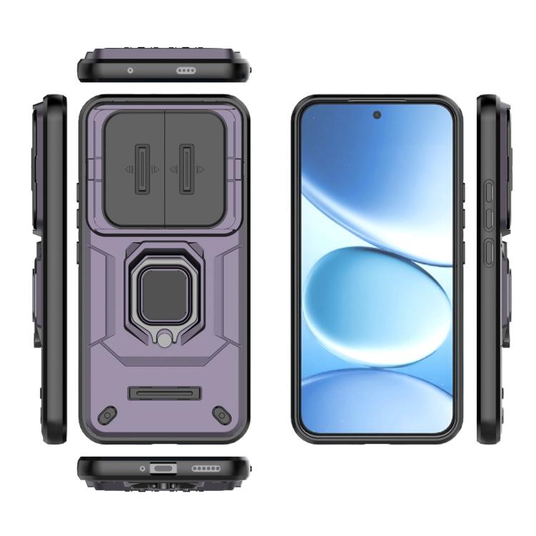For Redmi Note 15 Pro+ 5G Global 163.3mm Sliding Camshield TPU + PC Shockproof Phone Case with Holder