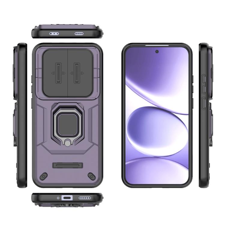 For Redmi Note 15 Pro 5G Global 163.6mm Sliding Camshield TPU + PC Shockproof Phone Case with Holder