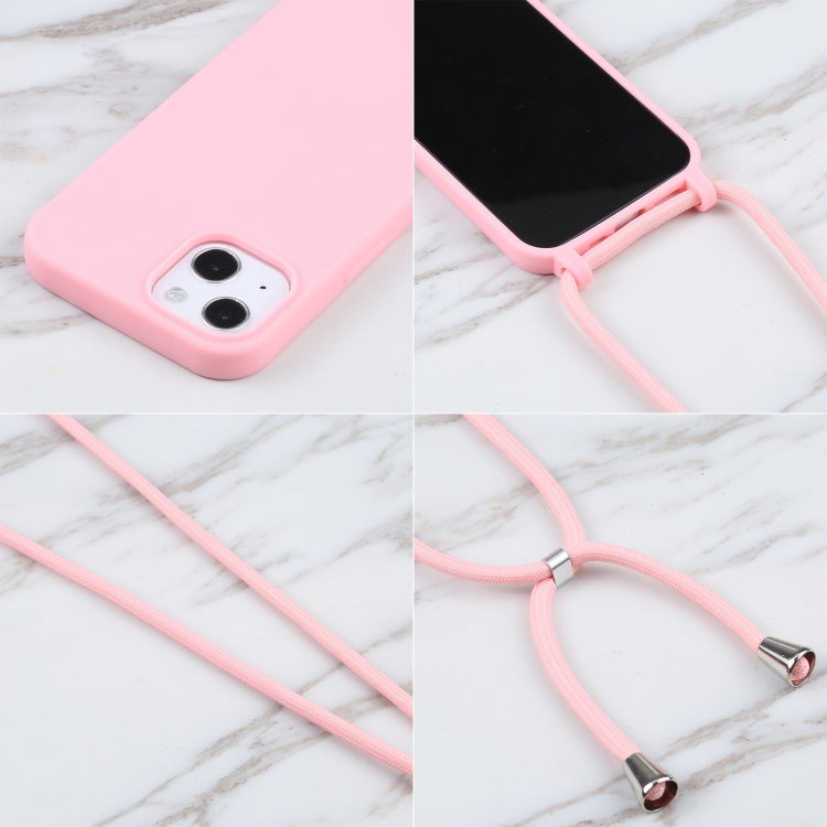 Candy Colors TPU Protective Phone Case with Lanyard For iPhone 15 Pro