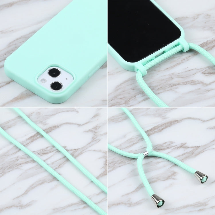 Candy Colors TPU Protective Phone Case with Lanyard For iPhone 15 Plus