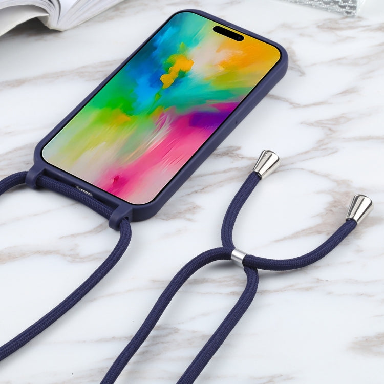 Candy Colors TPU Protective Phone Case with Lanyard For iPhone 16 Pro