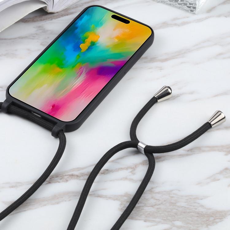 Candy Colors TPU Protective Phone Case with Lanyard For iPhone 17