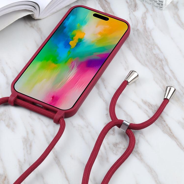 Candy Colors TPU Protective Phone Case with Lanyard For iPhone Air