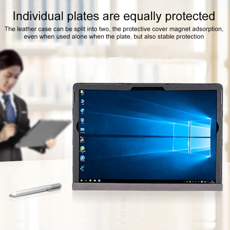 For Microsoft Surface Book 3 / 2 / 1 13.5 inch PU Leather Laptop Protective Case with Screen Stand