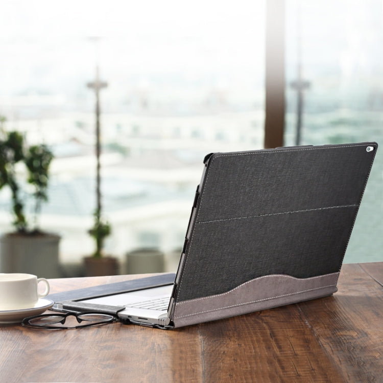 For Microsoft Surface Book 3 / 2 / 1 13.5 inch PU Leather Laptop Protective Case with Screen Stand