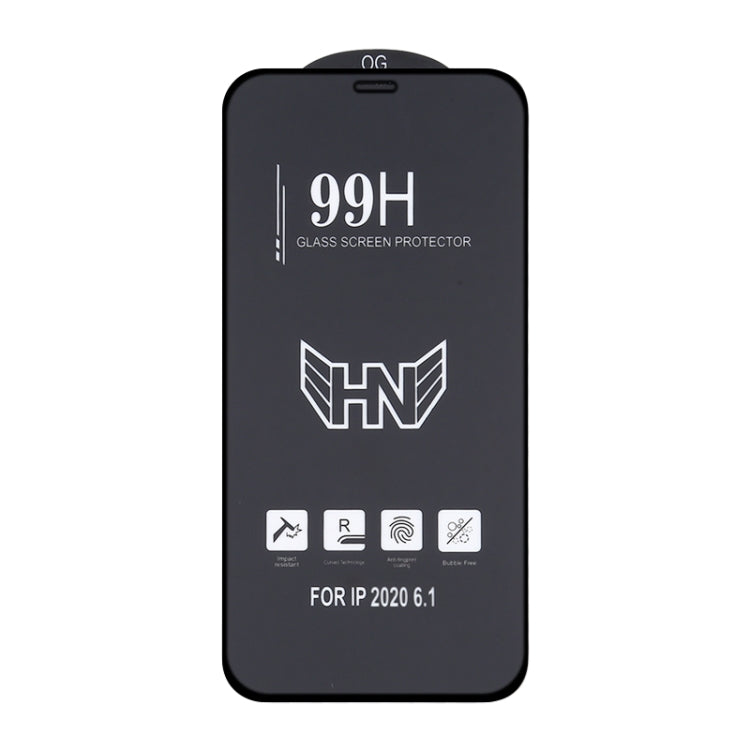 For iPhone 12 / 12 Pro 25pcs High Aluminum Large Arc Full Screen Tempered Glass Film