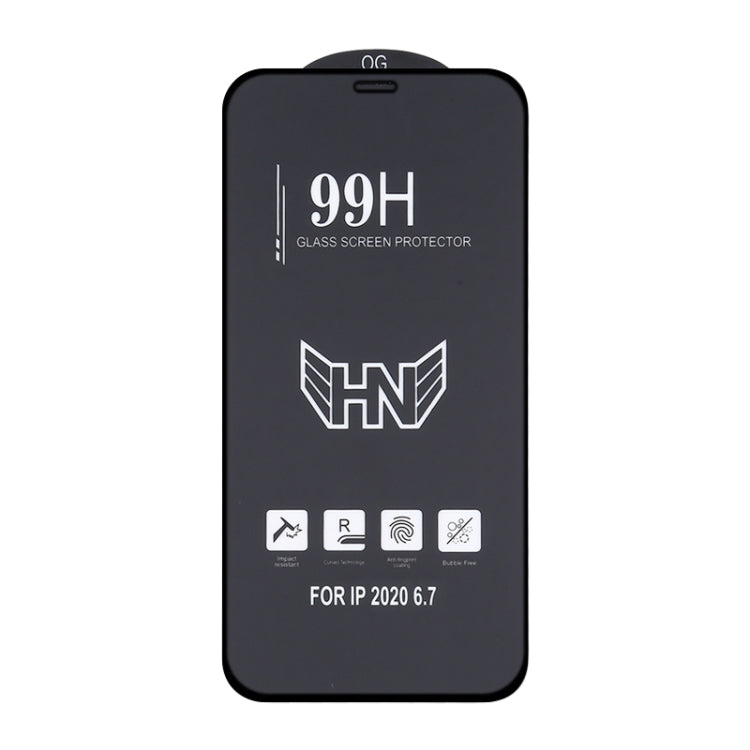 For iPhone 12 Pro Max 25pcs High Aluminum Large Arc Full Screen Tempered Glass Film