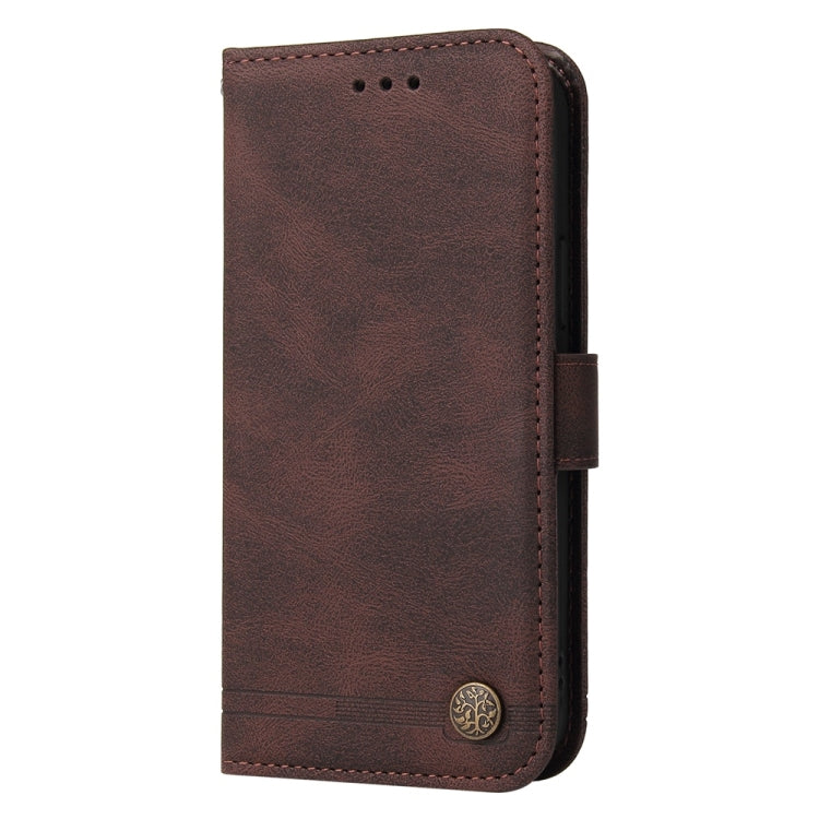For Galaxy A06 4G / 5G Skin Feel Life Tree Metal Button Leather Phone Case