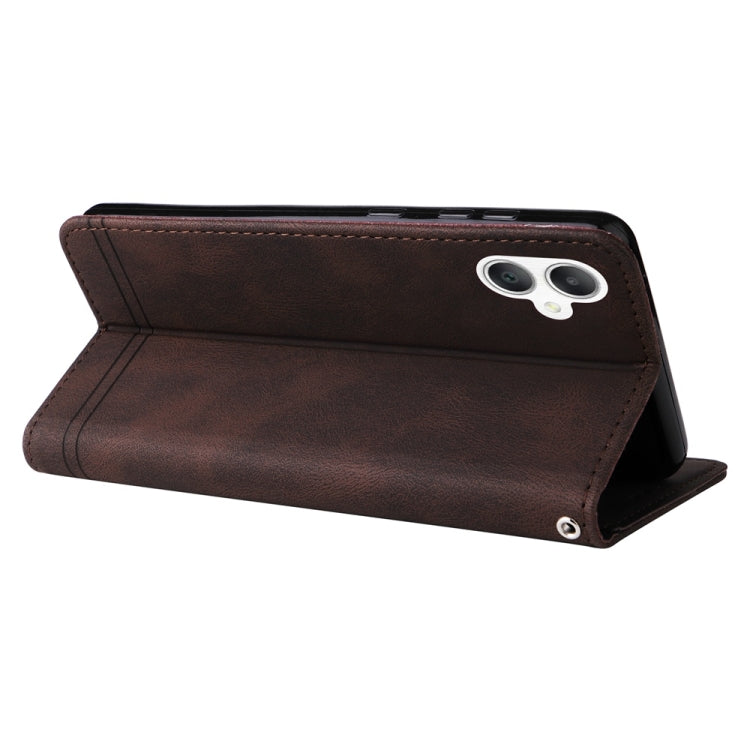 For Galaxy A06 4G / 5G Skin Feel Life Tree Metal Button Leather Phone Case