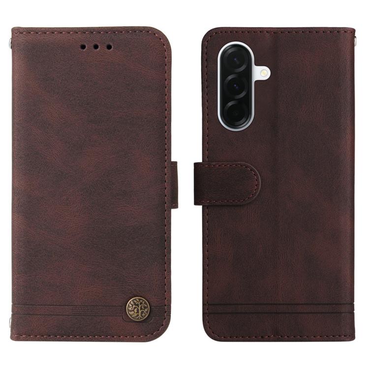 For Galaxy A37 5G Skin Feel Life Tree Metal Button Leather Phone Case