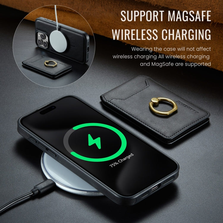 For iPhone 14 Pro MAGKING K1 MagSafe Detachable Wallet RFID Back Cover Phone Case