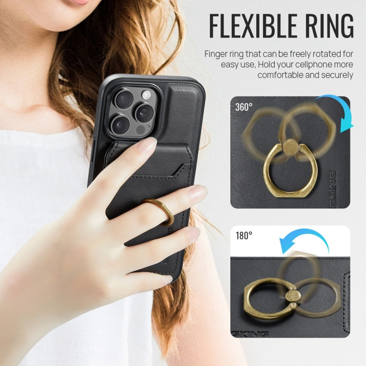 For iPhone 13 Pro MAGKING K1 MagSafe Detachable Wallet RFID Back Cover Phone Case