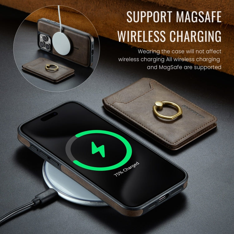 For iPhone 12 Pro Max MAGKING K1 MagSafe Detachable Wallet RFID Back Cover Phone Case