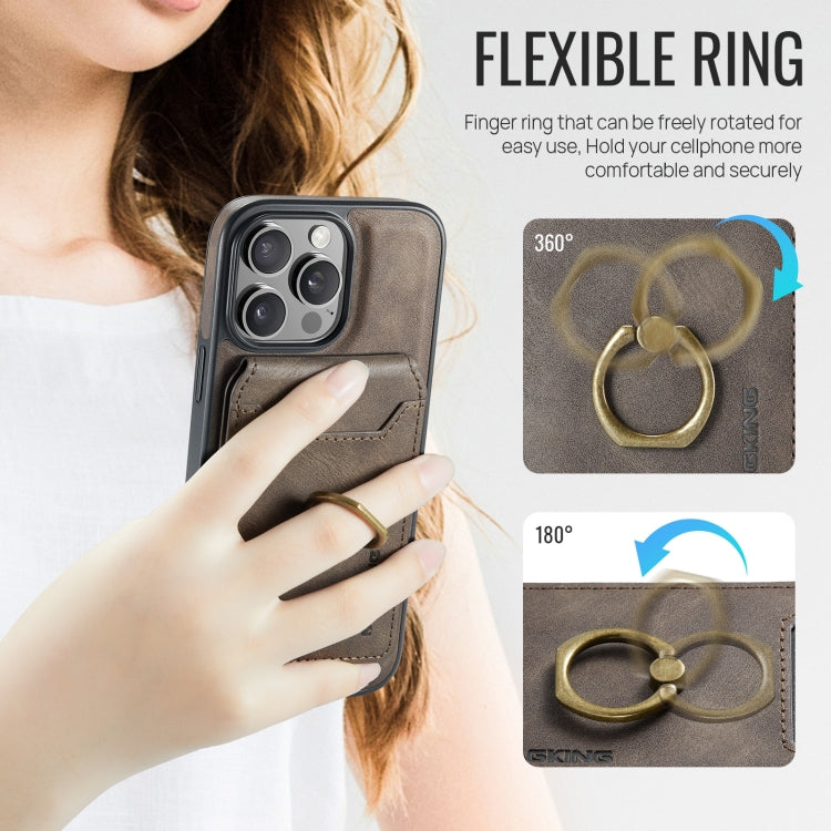 For iPhone 16 Pro Max MAGKING K1 MagSafe Detachable Wallet RFID Back Cover Phone Case