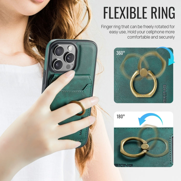 For iPhone 16 Pro Max MAGKING K1 MagSafe Detachable Wallet RFID Back Cover Phone Case