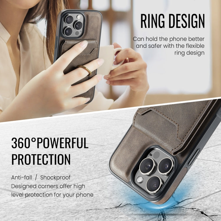 For iPhone 16 Pro MAGKING K1 MagSafe Detachable Wallet RFID Back Cover Phone Case