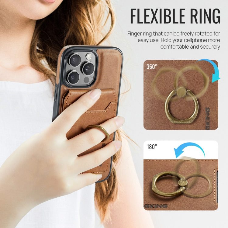 For iPhone 16 Pro MAGKING K1 MagSafe Detachable Wallet RFID Back Cover Phone Case