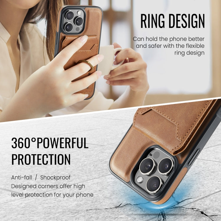 For iPhone 16 Pro MAGKING K1 MagSafe Detachable Wallet RFID Back Cover Phone Case