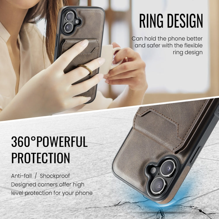 For iPhone 16 Plus MAGKING K1 MagSafe Detachable Wallet RFID Back Cover Phone Case