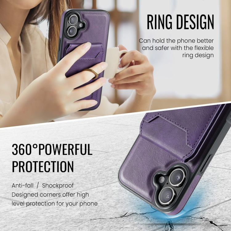 For iPhone 16 Plus MAGKING K1 MagSafe Detachable Wallet RFID Back Cover Phone Case