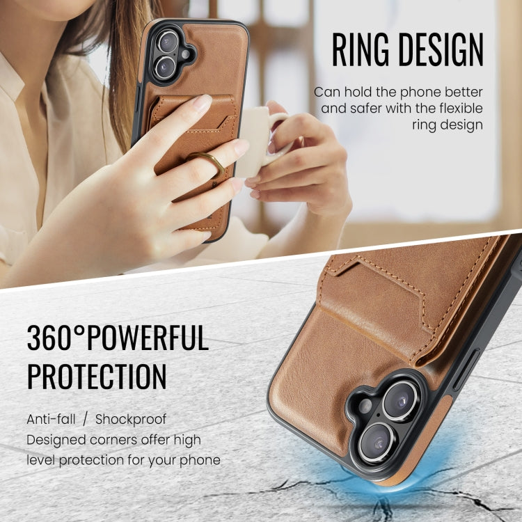 For iPhone 16 Plus MAGKING K1 MagSafe Detachable Wallet RFID Back Cover Phone Case