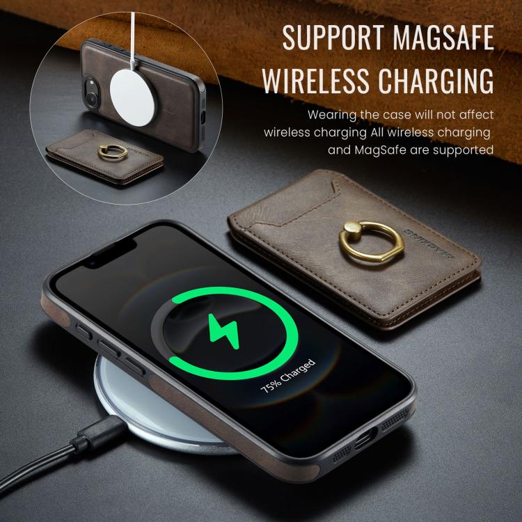 For iPhone 17e / 16e MAGKING K1 MagSafe Detachable Wallet RFID Back Cover Phone Case