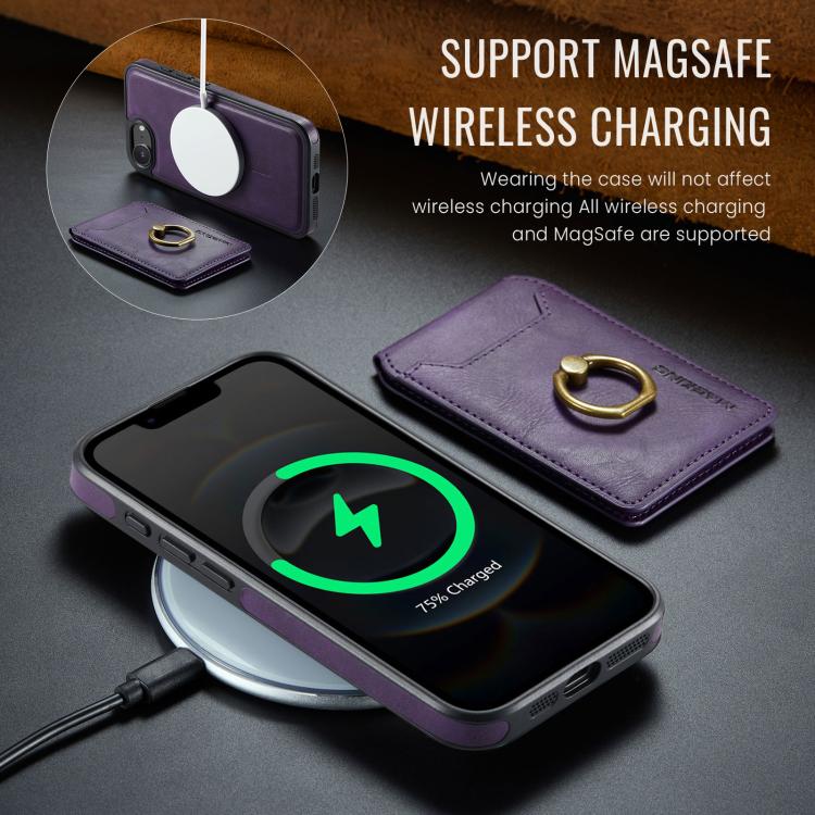 For iPhone 17e / 16e MAGKING K1 MagSafe Detachable Wallet RFID Back Cover Phone Case