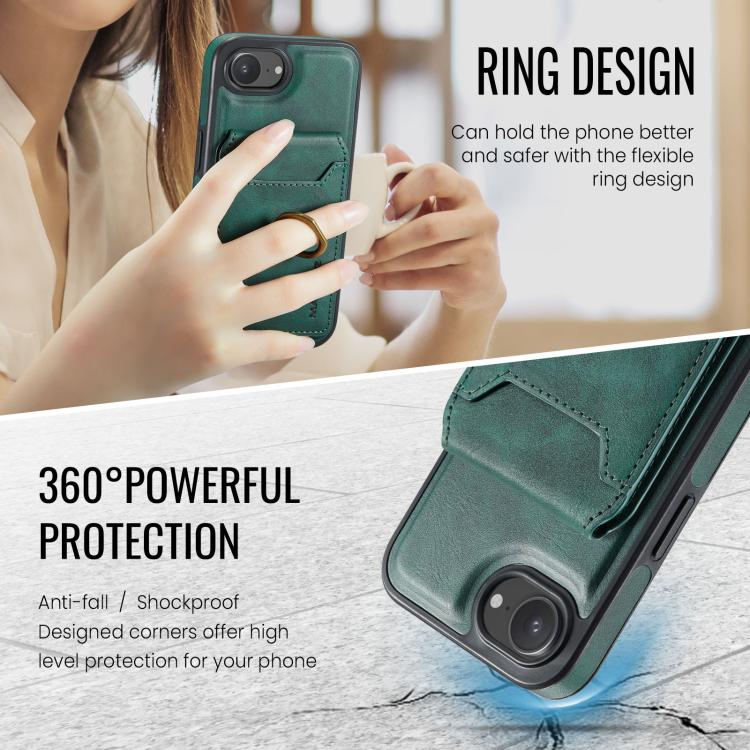 For iPhone 17e / 16e MAGKING K1 MagSafe Detachable Wallet RFID Back Cover Phone Case