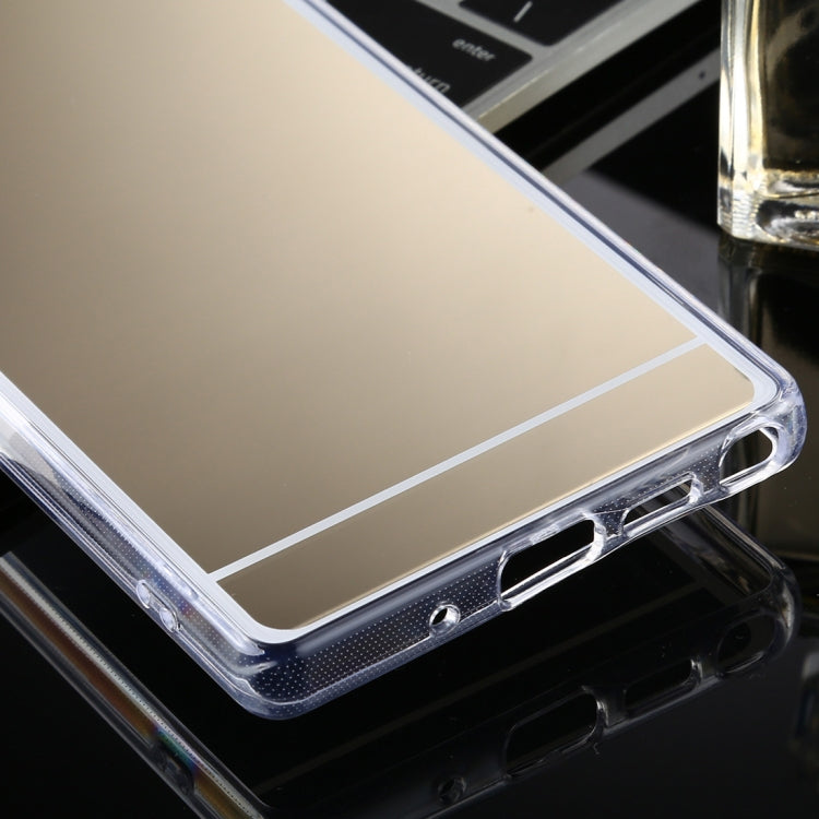 For Samsung Galaxy Note20 TPU + Acrylic Luxury Plating Mirror Phone Case Cover(Gold)