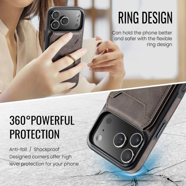For iPhone 17 Pro Max MAGKING K1 MagSafe Detachable Wallet RFID Back Cover Phone Case