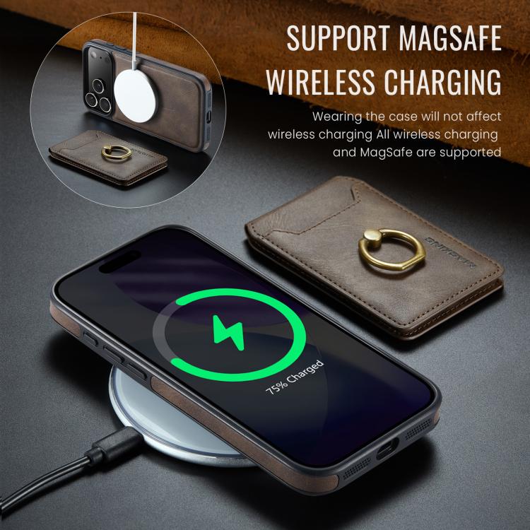 For iPhone 17 Pro Max MAGKING K1 MagSafe Detachable Wallet RFID Back Cover Phone Case