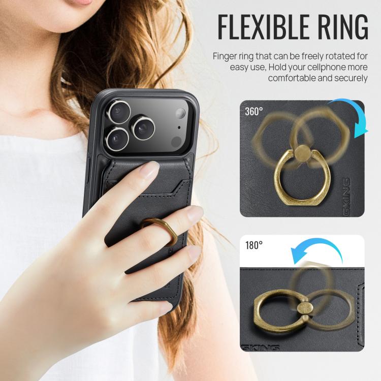 For iPhone 17 Pro Max MAGKING K1 MagSafe Detachable Wallet RFID Back Cover Phone Case