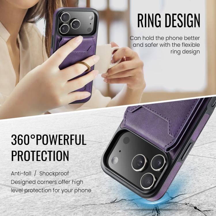 For iPhone 17 Pro Max MAGKING K1 MagSafe Detachable Wallet RFID Back Cover Phone Case