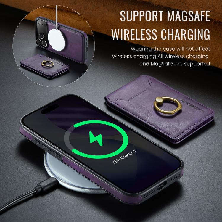 For iPhone 17 Pro Max MAGKING K1 MagSafe Detachable Wallet RFID Back Cover Phone Case
