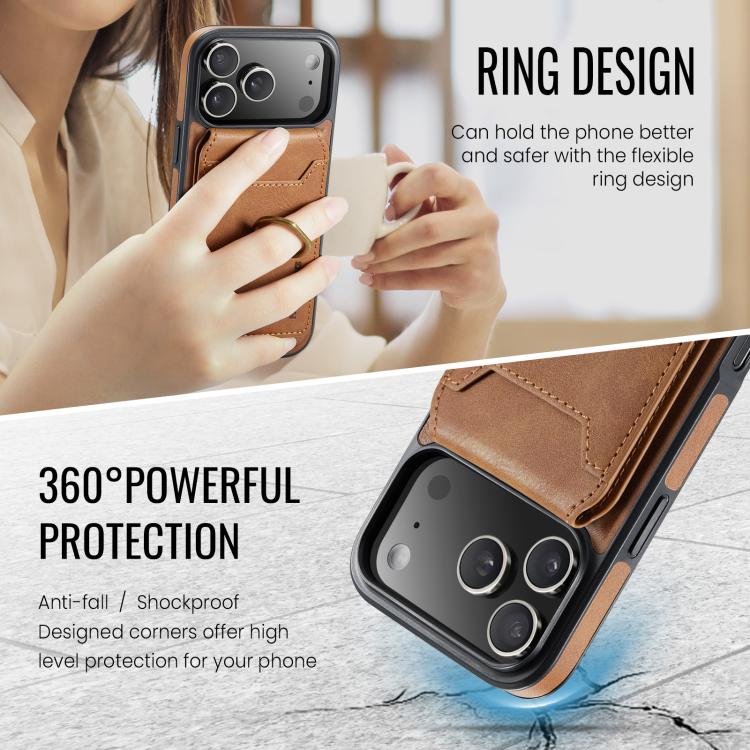 For iPhone 17 Pro Max MAGKING K1 MagSafe Detachable Wallet RFID Back Cover Phone Case