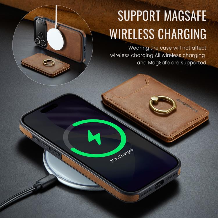 For iPhone 17 Pro Max MAGKING K1 MagSafe Detachable Wallet RFID Back Cover Phone Case