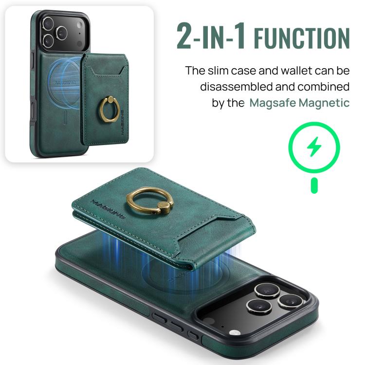 For iPhone 17 Pro Max MAGKING K1 MagSafe Detachable Wallet RFID Back Cover Phone Case