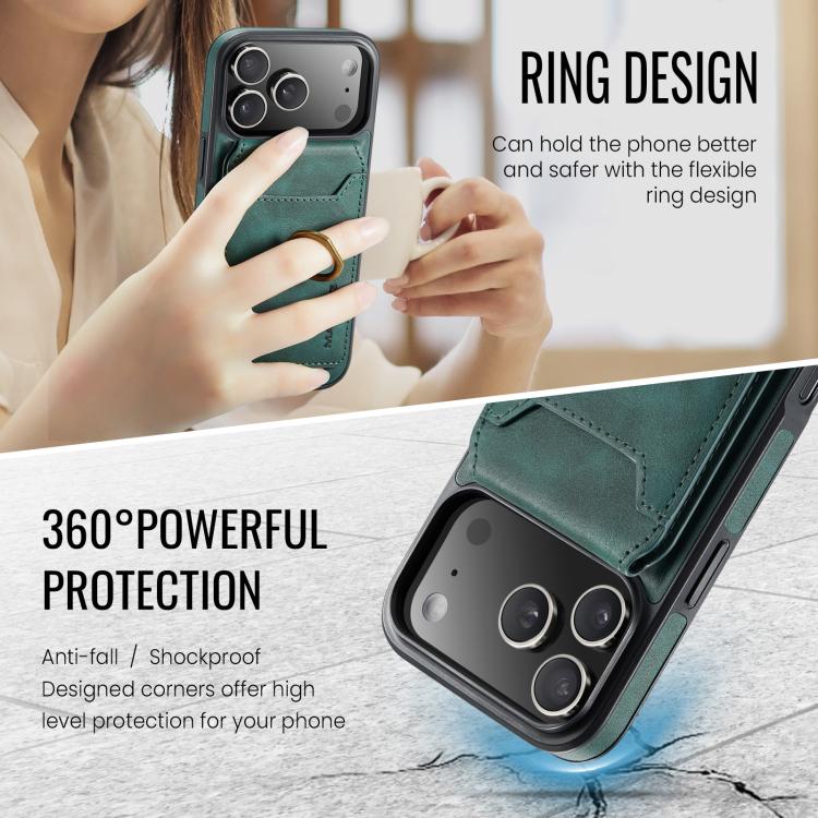 For iPhone 17 Pro Max MAGKING K1 MagSafe Detachable Wallet RFID Back Cover Phone Case