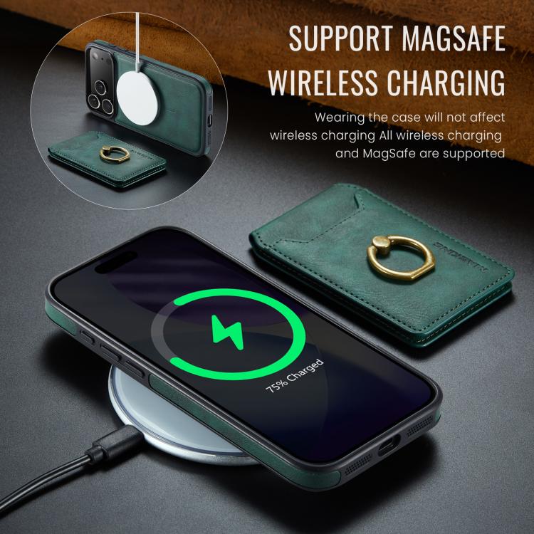 For iPhone 17 Pro Max MAGKING K1 MagSafe Detachable Wallet RFID Back Cover Phone Case