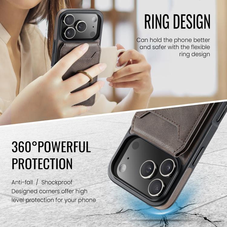 For iPhone 17 Pro MAGKING K1 MagSafe Detachable Wallet RFID Back Cover Phone Case