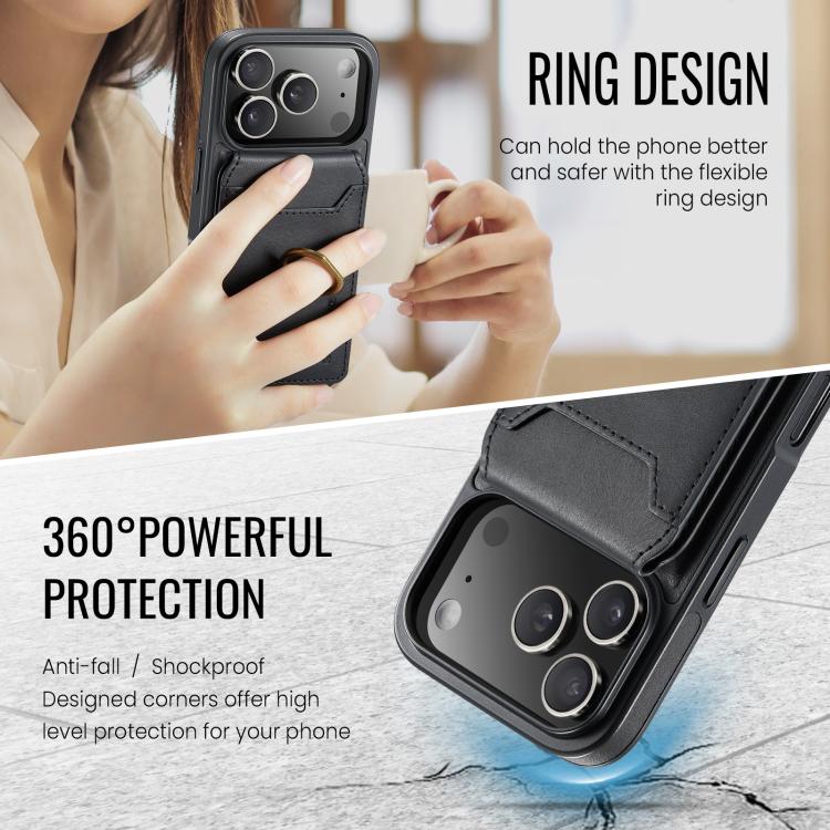 For iPhone 17 Pro MAGKING K1 MagSafe Detachable Wallet RFID Back Cover Phone Case