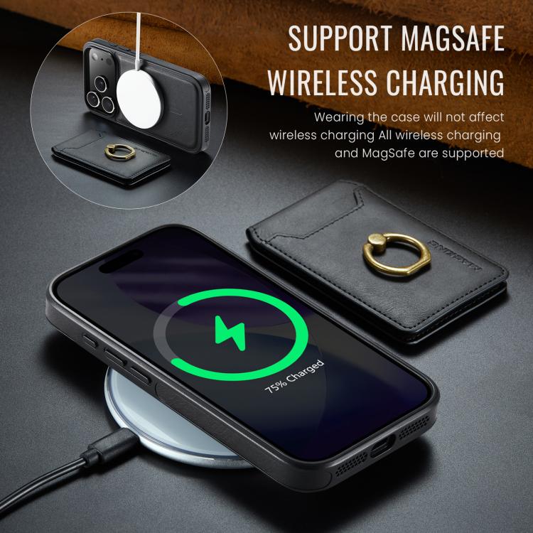 For iPhone 17 Pro MAGKING K1 MagSafe Detachable Wallet RFID Back Cover Phone Case