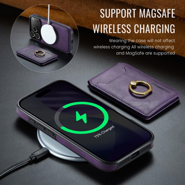 For iPhone 17 Pro MAGKING K1 MagSafe Detachable Wallet RFID Back Cover Phone Case