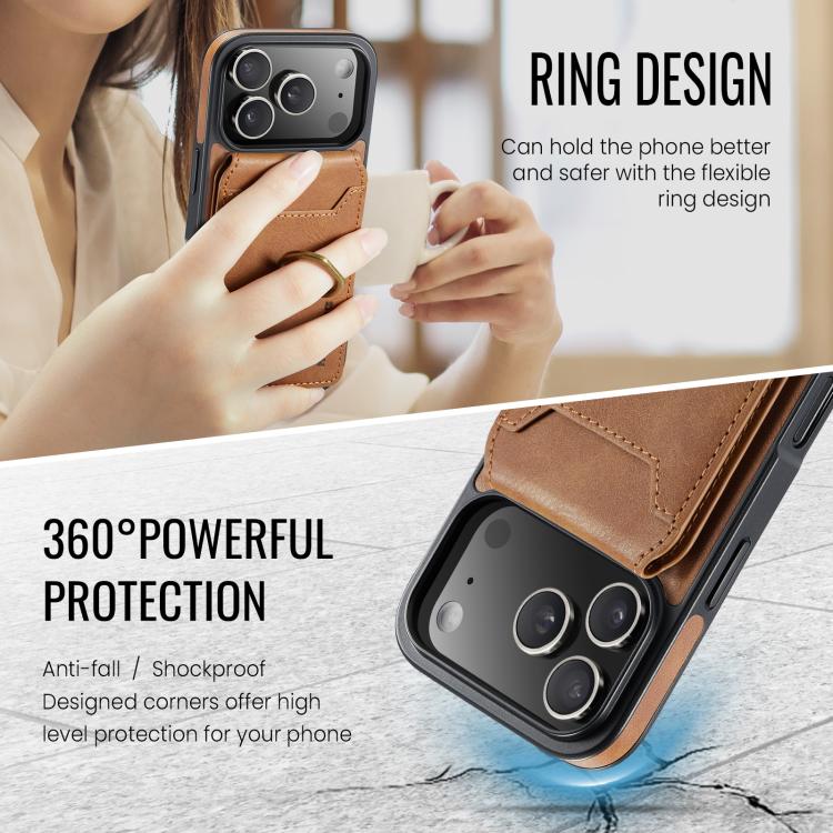 For iPhone 17 Pro MAGKING K1 MagSafe Detachable Wallet RFID Back Cover Phone Case