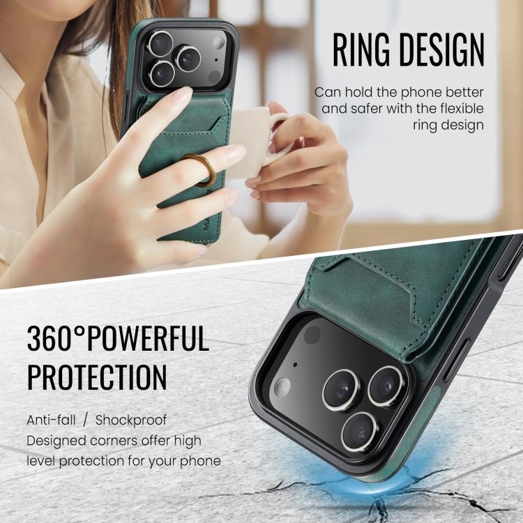 For iPhone 17 Pro MAGKING K1 MagSafe Detachable Wallet RFID Back Cover Phone Case