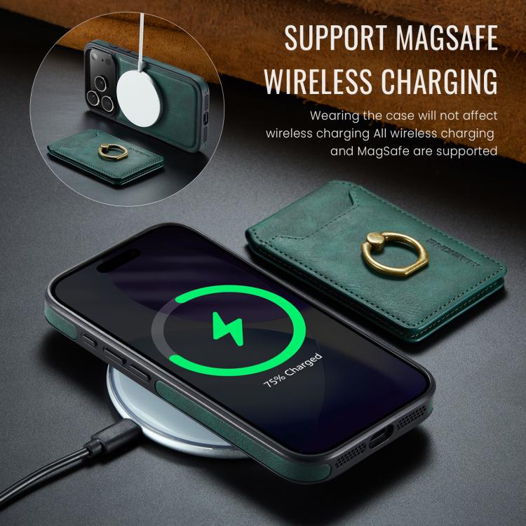 For iPhone 17 Pro MAGKING K1 MagSafe Detachable Wallet RFID Back Cover Phone Case