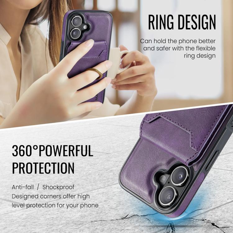 For iPhone 17 MAGKING K1 MagSafe Detachable Wallet RFID Back Cover Phone Case