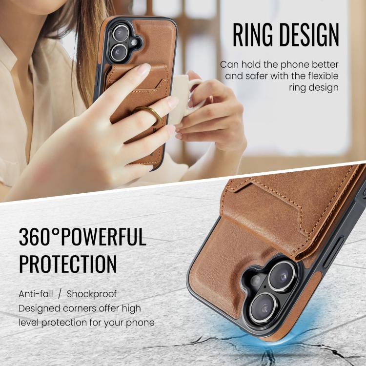 For iPhone 17 MAGKING K1 MagSafe Detachable Wallet RFID Back Cover Phone Case